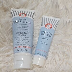 First Aid Beauty (FAB) Pure Skin Face Cleanser, Ultra Repair Body Lotion